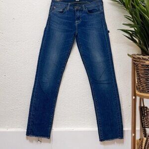 Hudson Jeans Colette Mid Rise Raw Hem Cropped Skinny Ankle Pants Size 26‎